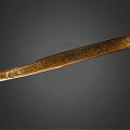 Long Slender Brown Golden Eel With Scaly Texture On Dark Background