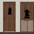 Traditional Chinese Wooden Cabinets with Lattice Design Drawers and Cabinet Doors