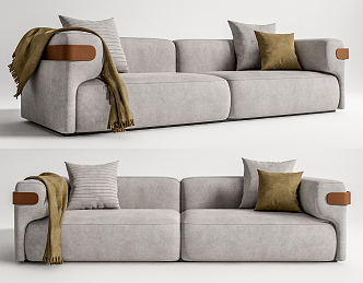 Modern double sofa 3d model