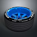 High Performance Car Tire With Blue Alloy Wheel Rim Size R18 22545 For Modern Vehicles