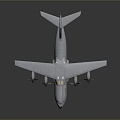 Modern transport aircraft transport aircraft large transport aircraft 3d model