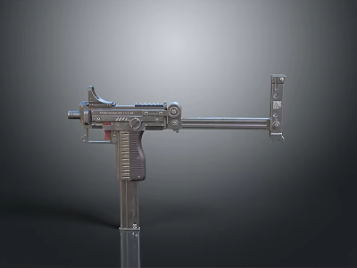 Modern Metal Gun Design With Detailed Grip Barrel And Mechanical Structure 3d model
