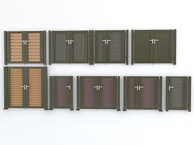 Entrance Gates Featuring Different Panel Styles And Multiple Color Choices For Home Entry 3d model