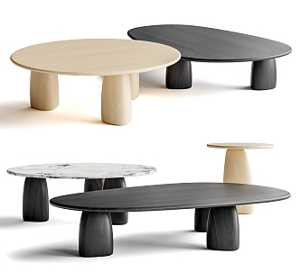 Poliform STRATA coffee table round coffee table 3d model