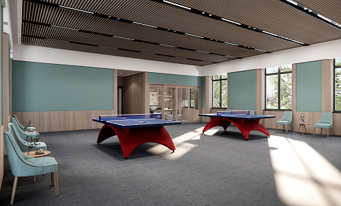 modern table tennis hall 3d model