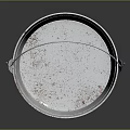 Durable Silver Metal Bucket With Sturdy Handle For Household Daily Use And Storage
