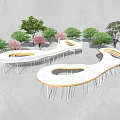Modern gallery frame High and low gallery frame Concave and convex gallery frame Hollow gallery frame Strip gallery frame Curved gallery frame 3d model