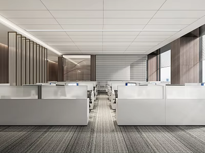 modern public office area open office area card holder public office 3d model