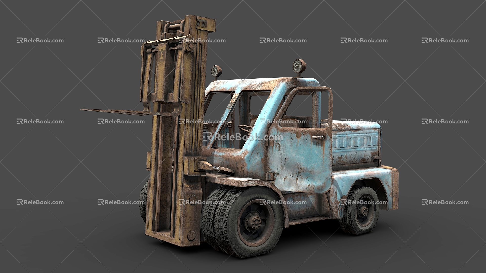 Heavy Forklift Forklift Functional Truck Truck Armored Truck 3d model