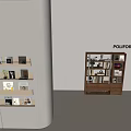 Sleek White Modern Wardrobe Interior with Minimalist Panel Doors and Drawer Storage 3d model
