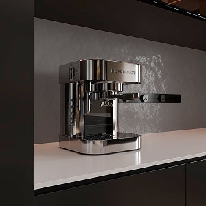 Coffee machine Kitchen appliances Metal coffee machine 3d model