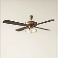 Elegant Modern Ceiling Fan With Black Blades Brass Base And Glass Light Shade