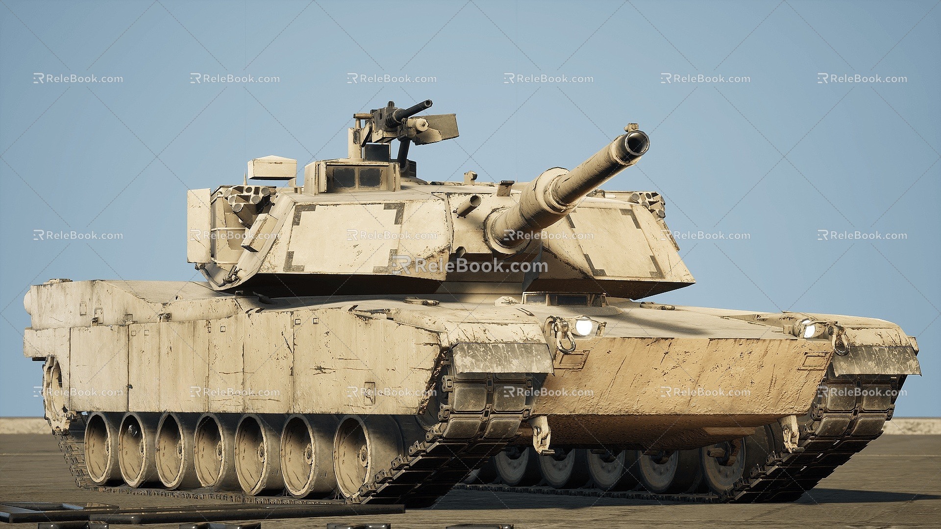 Tank armored vehicle M1A1 main station tank fighting vehicle Abrams tank 3d model