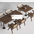 Modern Solid Wood Dining Table Set With Upholstered Chairs And Rectangular Design