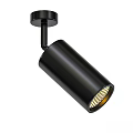 Modern Black Cylindrical Downlight Spotlight With Adjustable Warm LED Light 3d model