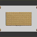 Wooden Frame White Shelf Unit With Three Wicker Storage Baskets For Home Organization