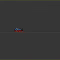 Small Red and Blue Toy Train Moving on Long Railway Track