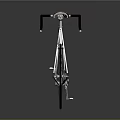 White Modern Road Bicycle With Black Handlebar Orange Saddle And Reflective Surface On Gray Background