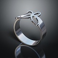 Modern ring butterfly ring 3d model