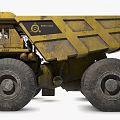 Caterpillar Yellow Large Mining Dump Truck With Big Tires And Heavy Duty