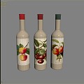 Realistic wine bottle container bottle wine bottle red wine bottle beer bottle wine bottle glass bottle foreign wine bottle 3d model