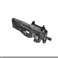 Intricately Engraved Rifle With Detailed Pattern And Metallic Structural Design