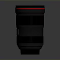 High Quality Professional Camera Lens Featuring Red Accent Ring And Black Body Design