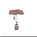 Red Overhead Suspended Industrial Equipment with Steel Frame and Lifting Hooks