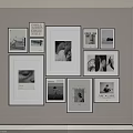 Modern Interior Photo Wall Design With Various Framed Photos And Artistic Arrangement