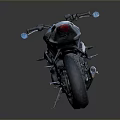 Modern Sports Motorcycle With White And Blue Body Black Seat And Alloy Wheels