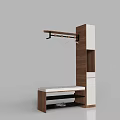 Modern Shoe Cabinet With Storage Bench Hanging Rod Drawers And Shoe Shelf