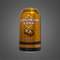ORIGINIUM SODA Golden Can Sanity 420 ML Refreshing Carbonated Soft Drink