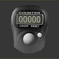 Black Portable Digital Electronic Counter With 00000 Display And Reset Button