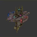 Sci Fi Spacecraft 3D Model With Aerodynamic Design And Thrusters For Cosmic Exploration
