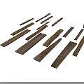 Natural Plant Wood Strips in Various Sizes for Craft and Decor Projects