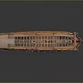 Detailed Wooden Ship Model Displaying Hull Structure And Craftsmanship Features 3d model
