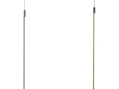 Modern Pendant Lights With Long Strip Hanging Design For Contemporary Interior Decor 3d model