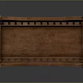 Classic Wooden Baby Crib With Traditional Carved Details And Curved Rails