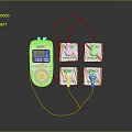 Geno TENS Unit Device with Four Electrode Pads and Digital Display Screen