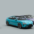 Modern Sports Cars In Various Colors With Sleek Stylish Design