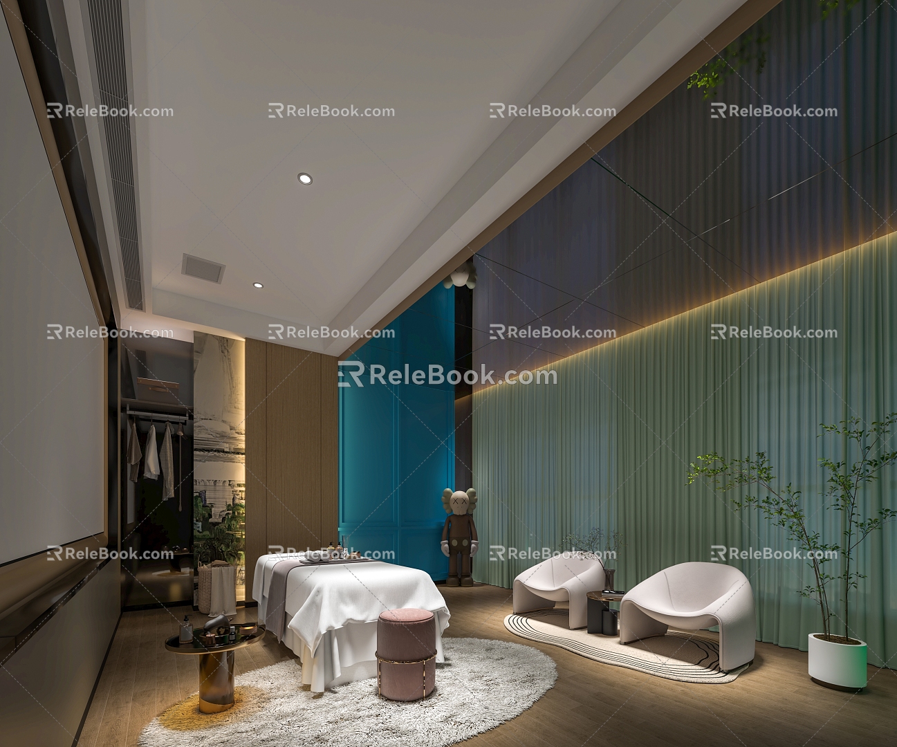 The spa room 3d model