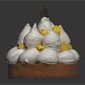 Delicious Tart Dessert With Brown Crust Base White Meringue Topping And Yellow Fruit Garnish
