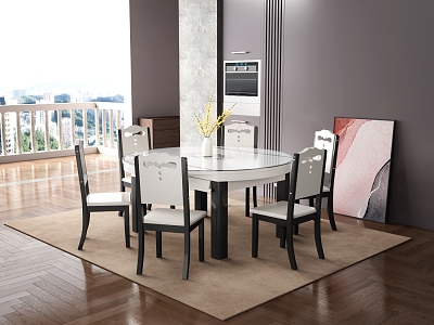 Simple Restaurant Dining Table and Chair Set Italian-style Light Luxury Restaurant Dining Table and Chair Dining Table Jumping Table Dining Chair model