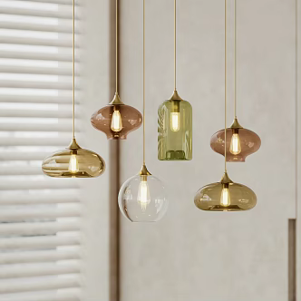 Small chandelier glass chandelier 3d model