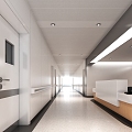 Modern Aisle Hospital Aisle 3d model