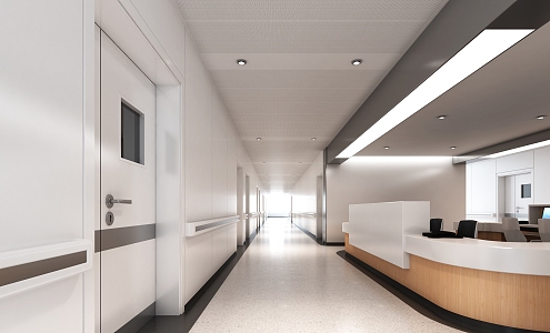 Modern Aisle Hospital Aisle 3d model