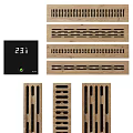 Modern AC Air Vents With Wooden Grilles Various Designs And Temperature