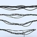 Black Braided Cords With Various Weaving Patterns For Practical Household Supplies 3d model
