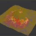 Volcanic Lava Lava Landform Lava Environment Ground Vein Volcanic Volcanic Island Terrain Mountain Landform 3d model