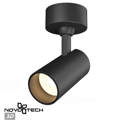 Black Modern Downlight Spotlight Ceiling Mounted With Adjustable Bright Lighting 3d model